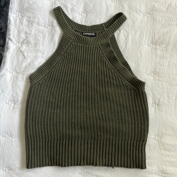 Express Tops - Express Sweater Cropped Top